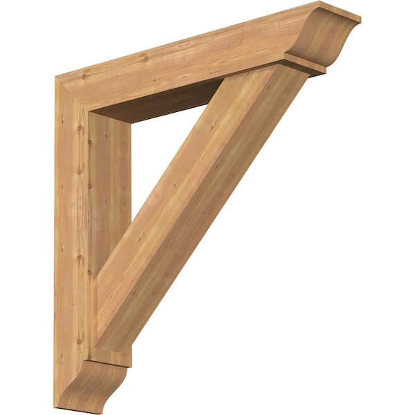 Ekena Millwork Traditional Traditional Smooth Bracket w/ Offset Brace, Western Red Cedar, 7 1/2"W x 40"D x 40"H BKT0806X40X40TRA01SWR - main